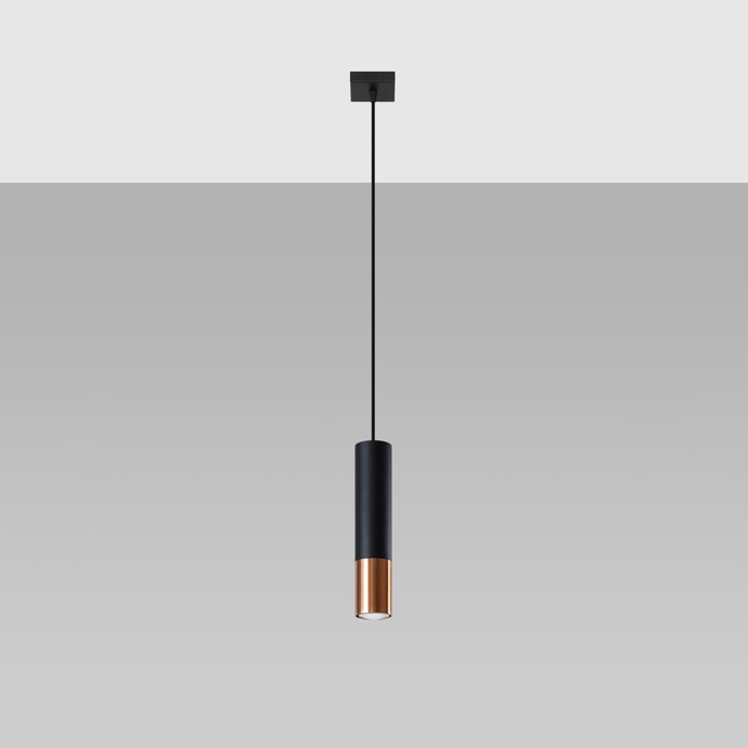Hanglamp LOOPEZ 1 zwart/koper