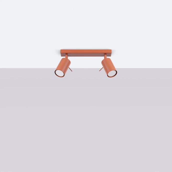 Plafondlamp RING 2 rood ochra