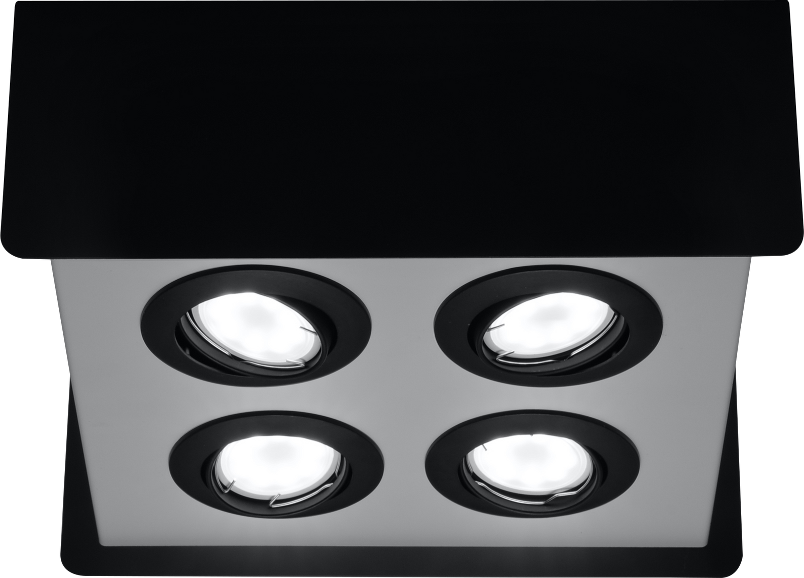 Plafond STEREO 4 wit/zwart