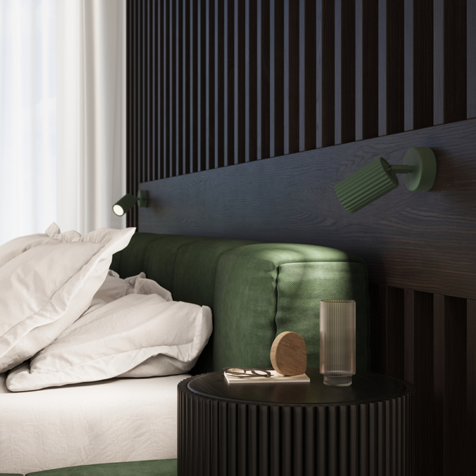 Plafondlamp KARBON 30 olijfgroen