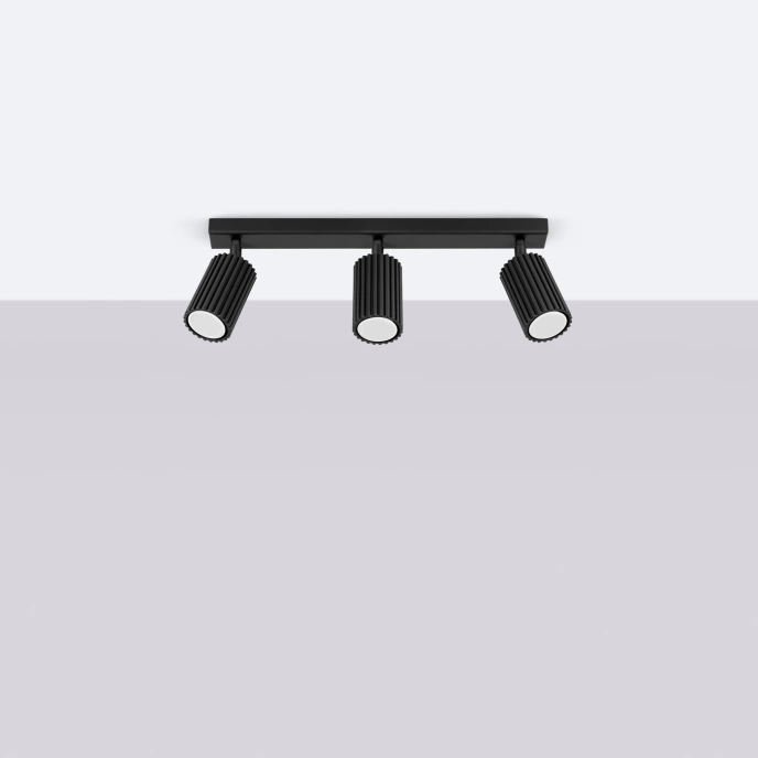 Plafondlamp KARBON 3L zwart