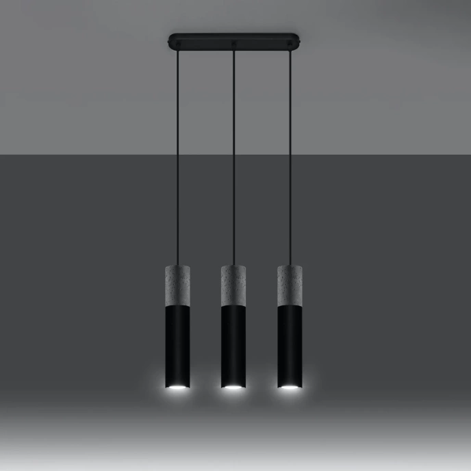 Hanglamp BORGIO 3L zwart