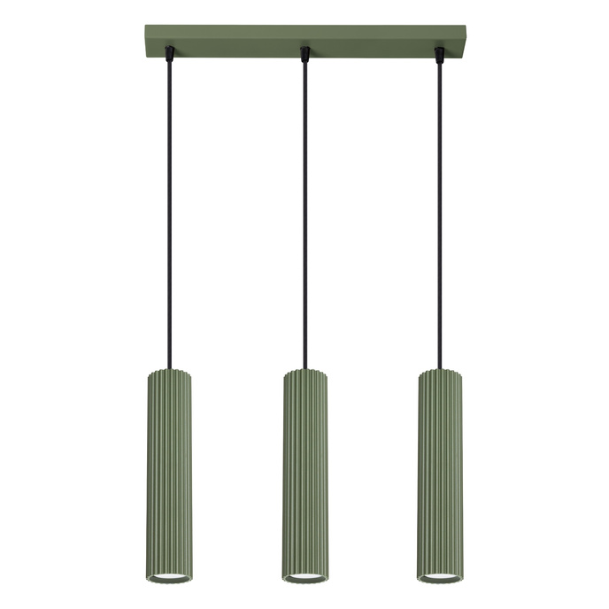 Hanglamp KARBON 3L olijfgroen