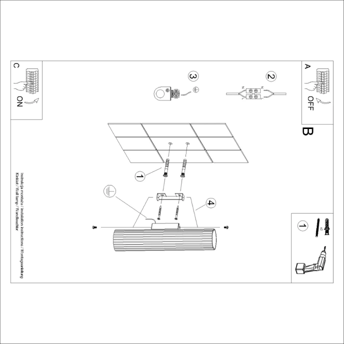 Wandlamp KARBON 30 wit