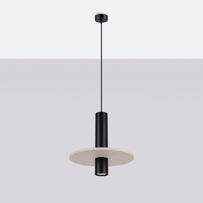 Hanglamp PELTA 1 zwart/beige