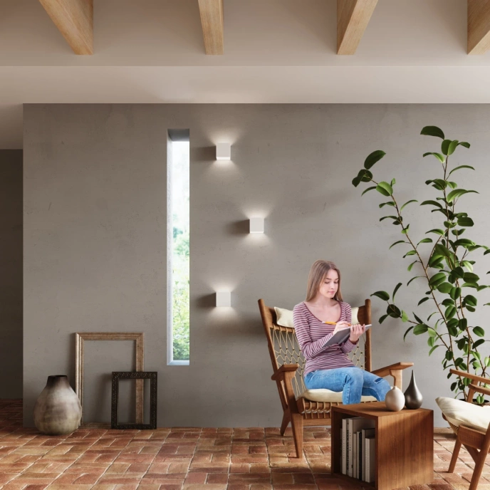 Wandlamp LUCA wit LED IP54