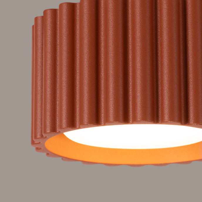 Plafondlamp AURA 1 rood ochra Gx53