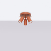 Plafondlamp RING 3P rood ochra