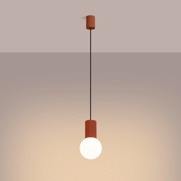 Hanglamp HALO 1 rood ochra