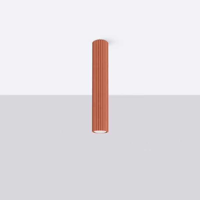 Plafondlamp KARBON 40 rood oker