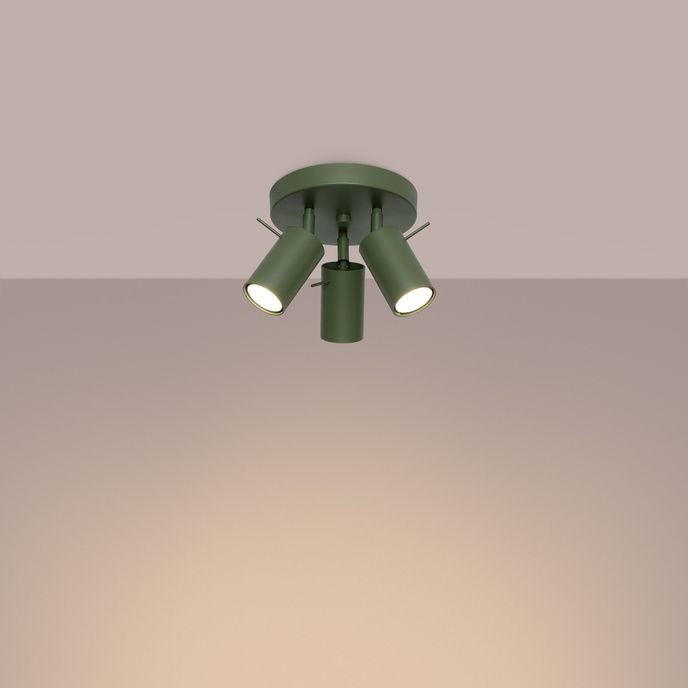 Plafondlamp RING 3P olijfgroen