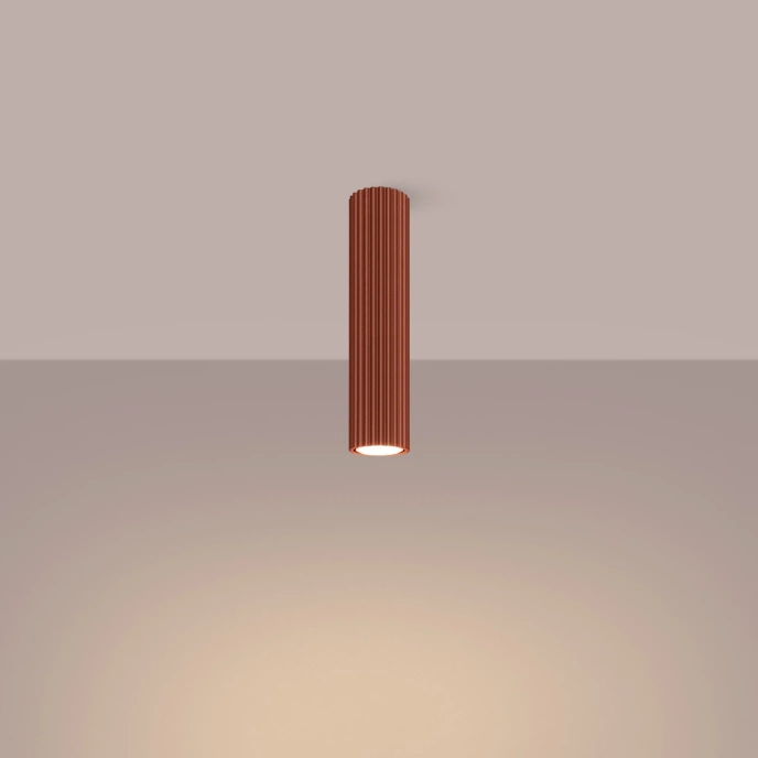 Plafondlamp KARBON 30 rood oker