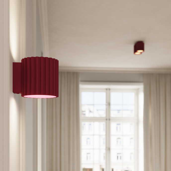 Plafondlamp AURA 2 bordeaux GU10