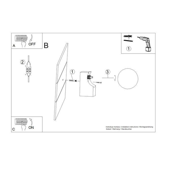Wandlamp BULBO natuurlijk hout