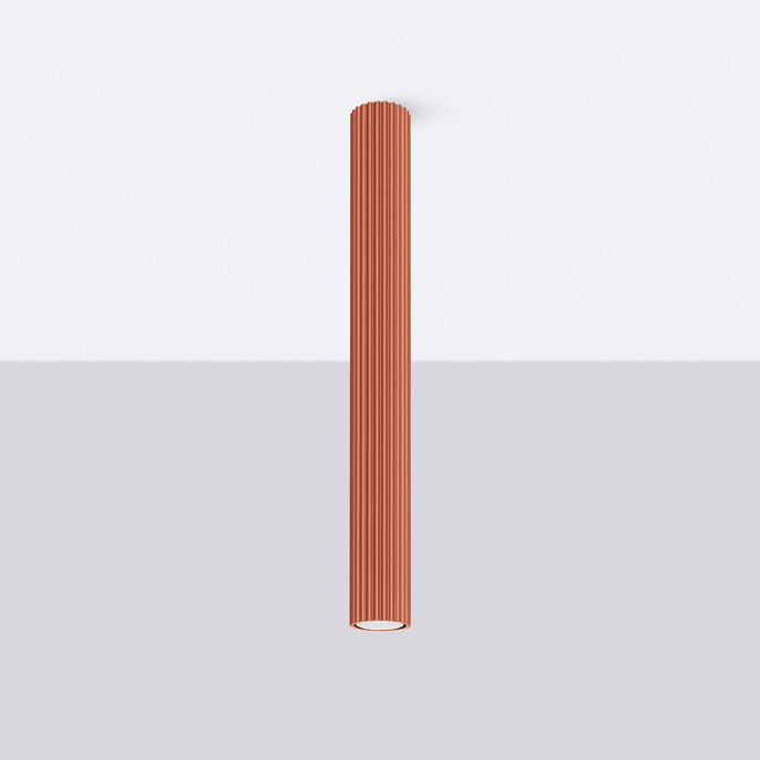 Plafondlamp KARBON 60 rood oker