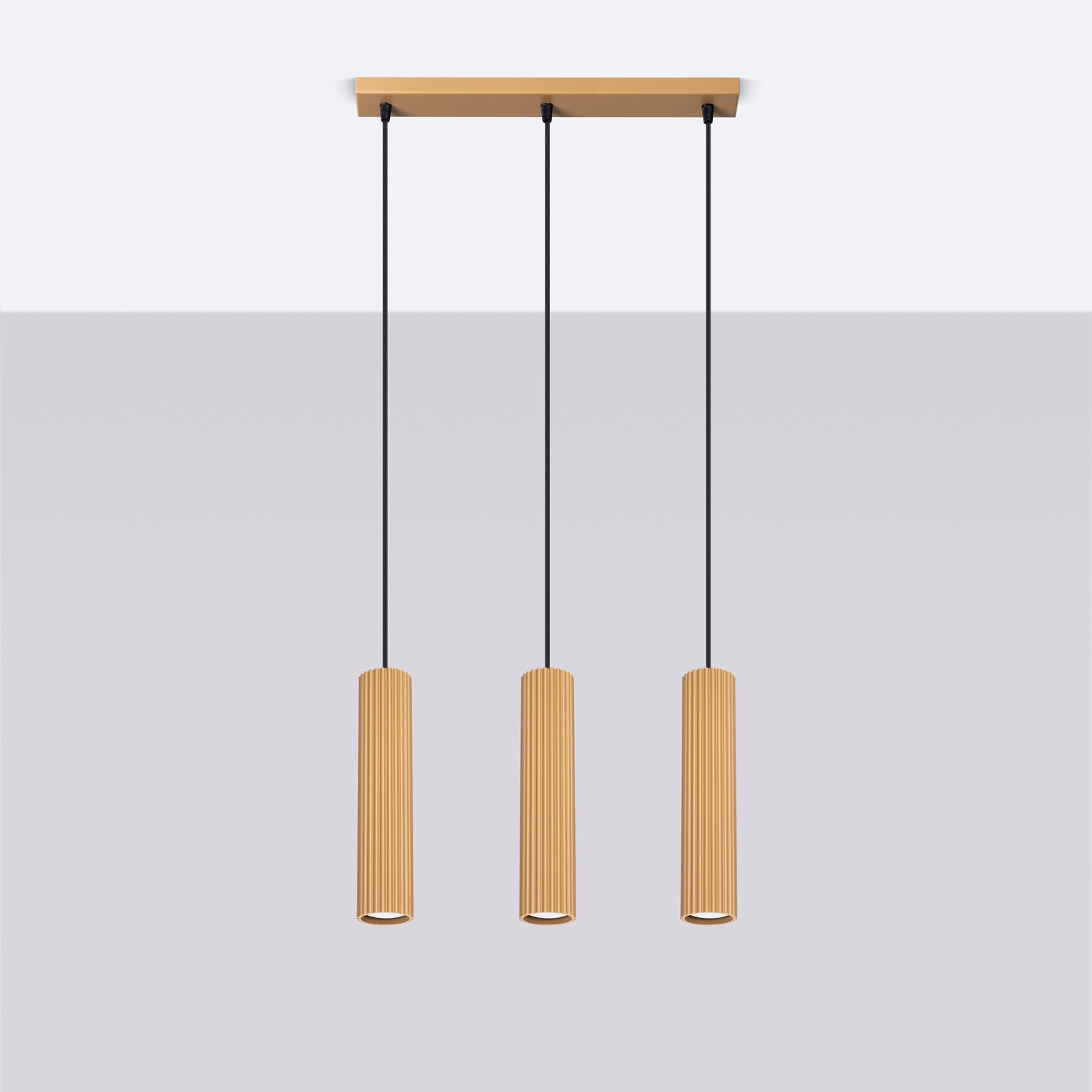 Hanglamp KARBON 3L goud