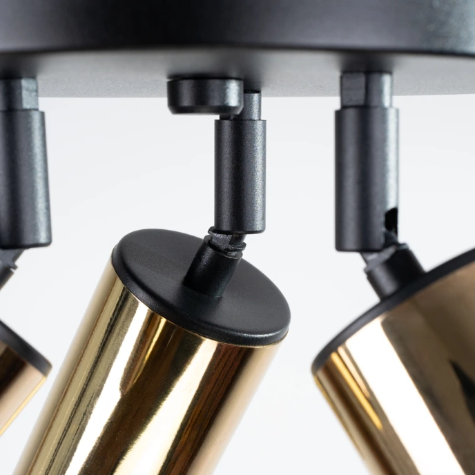 Plafondlamp WINX 3P zwart/goud