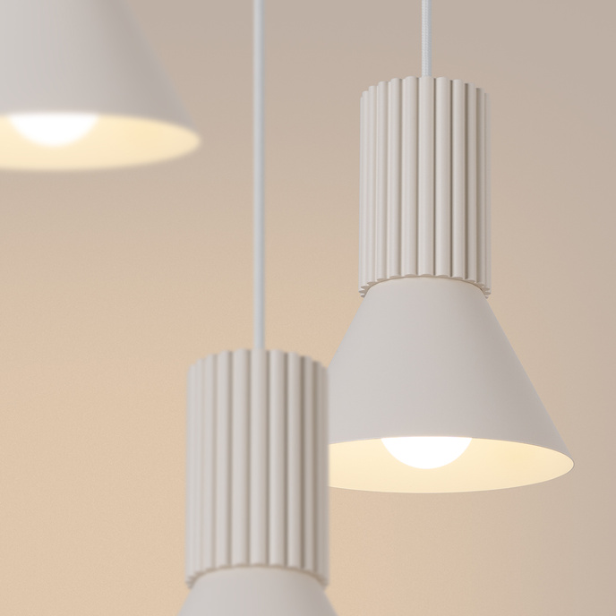 Hanglamp ESTRIA 3P beige