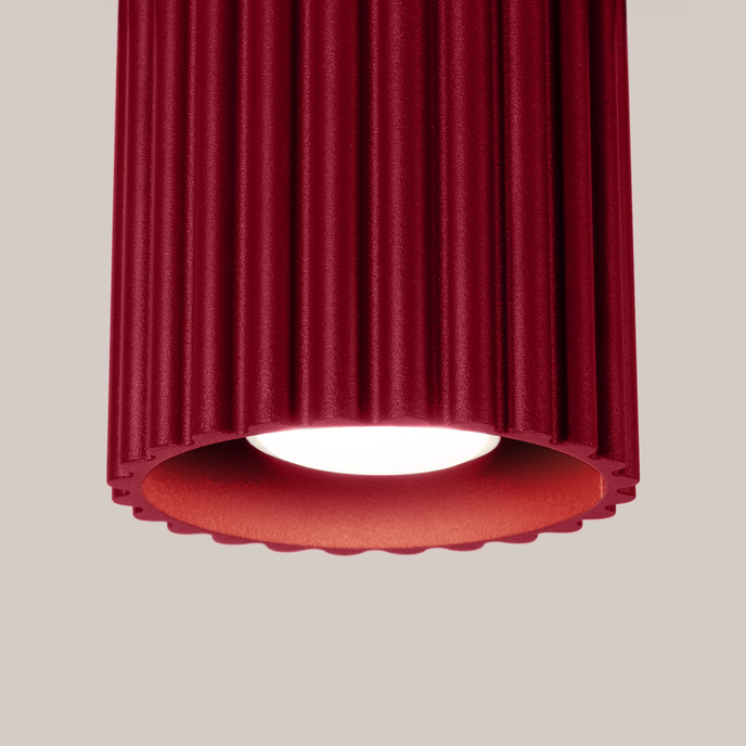 Plafondlamp AURA 1 bordeaux GU10
