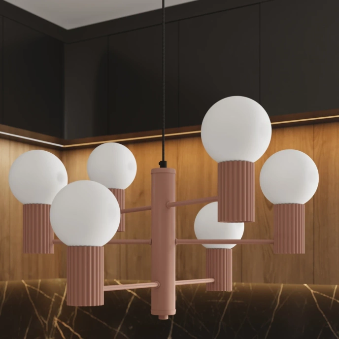 Kroonluchter HALO 6 mokka