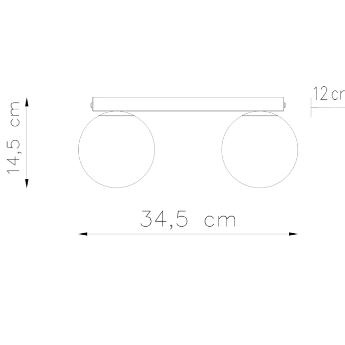 Plafondlamp YOLI 2 wit