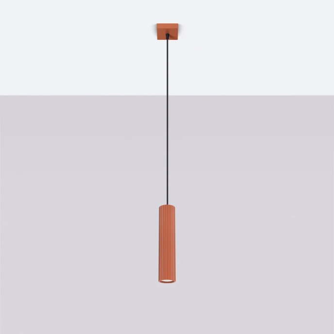 Hanglamp KARBON 1 rood oker