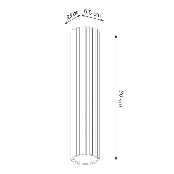 Plafondlamp KARBON 30 rood oker