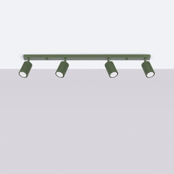 Plafondlamp KARBON 4L olijfgroen