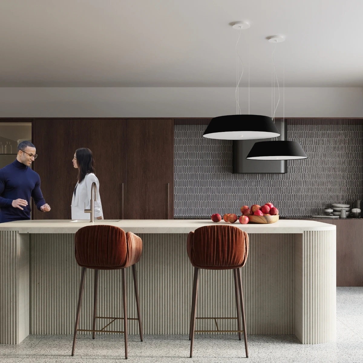 Kroonluchter VEGA 60 zwart