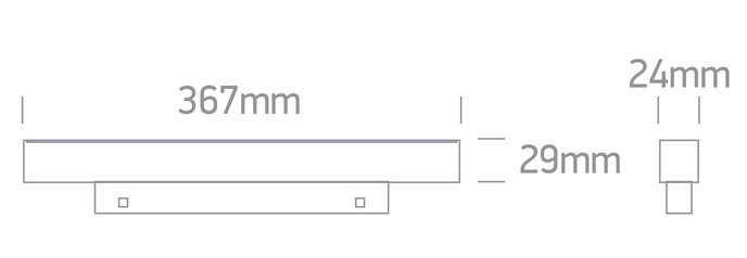 LYST 367 zwarte LED 3000K 18W 1440lm