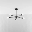 Kroonluchter LANGO 5 zwart