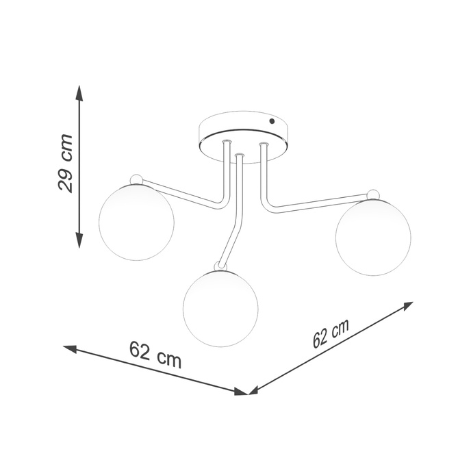 Kroonluchter ASTRAL 3 wit