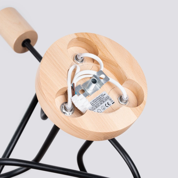 Kroonluchter EMBER 3 zwart