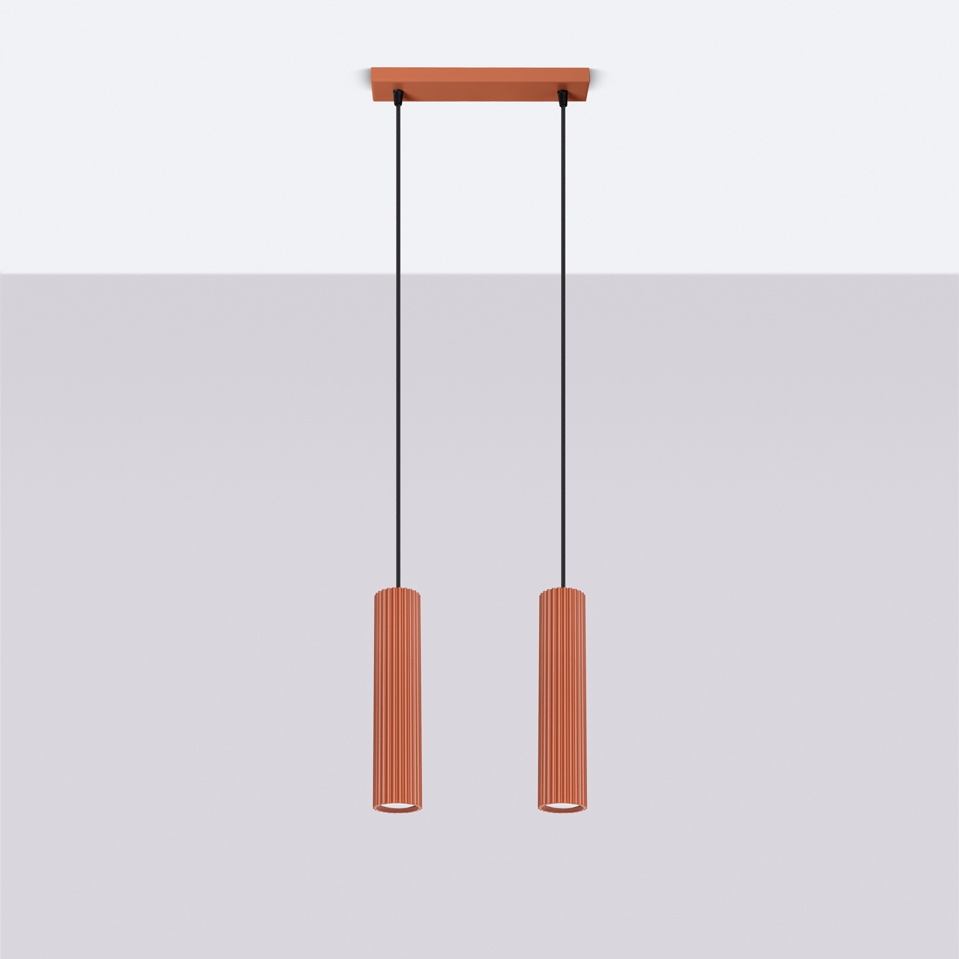 Hanglamp KARBON 2 rood oker