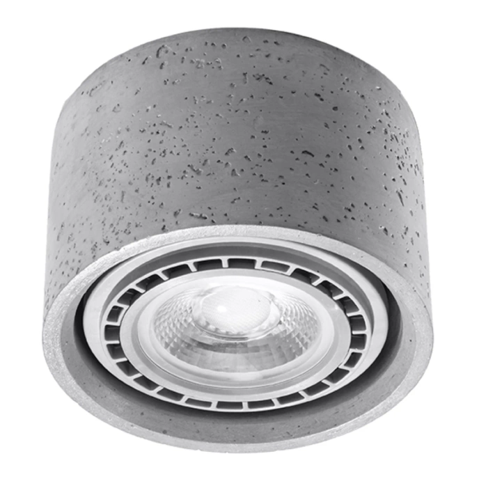 Plafondlamp BASIC 1 beton