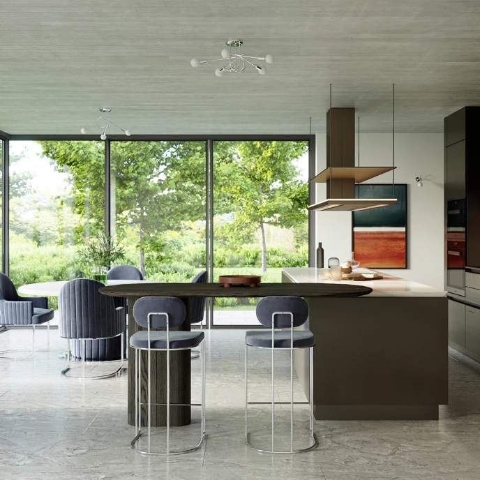 Kroonluchter LOOP 5 chroom