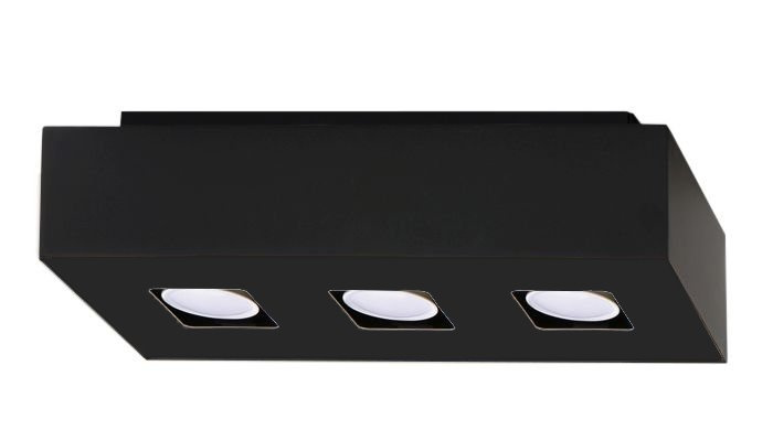 Plafondlamp MONO 3 zwart