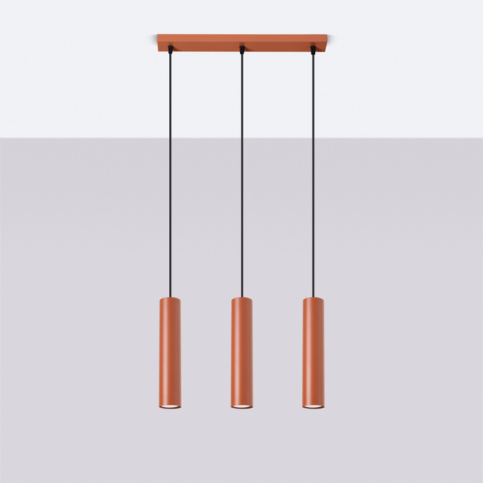 Hanglamp LAGOS 3L rood oker
