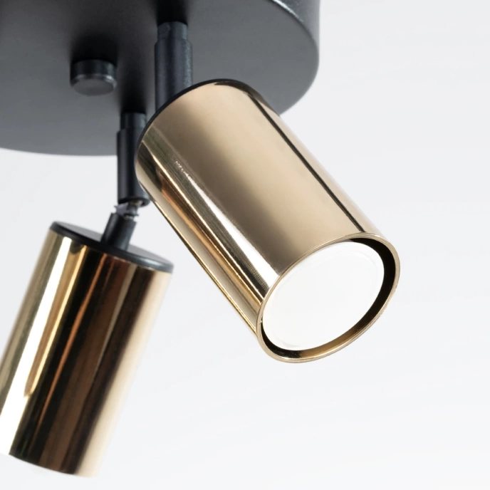 Plafondlamp WINX 3P zwart/goud