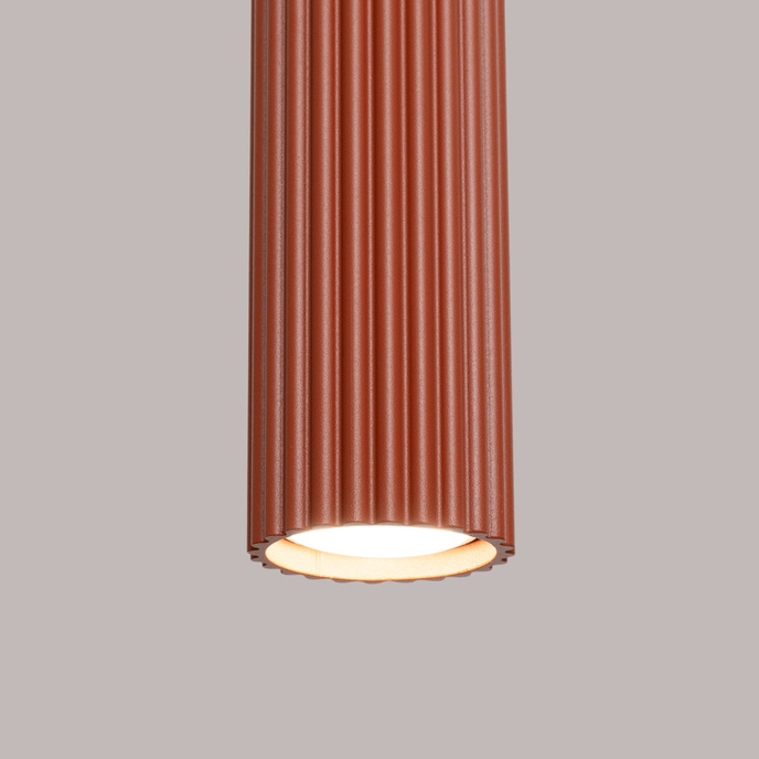 Hanglamp KARBON 1 rood oker