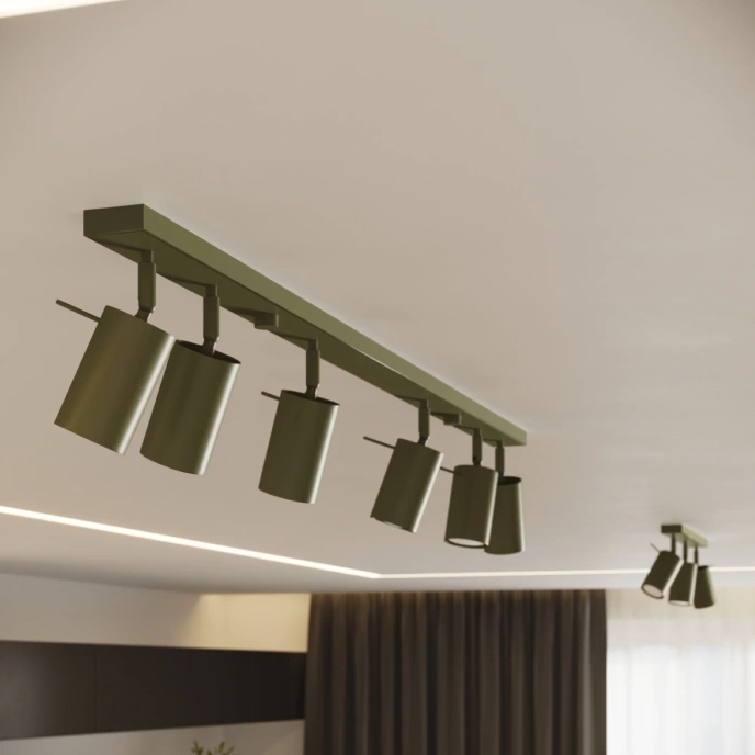 Plafondlamp RING 3L olijfgroen