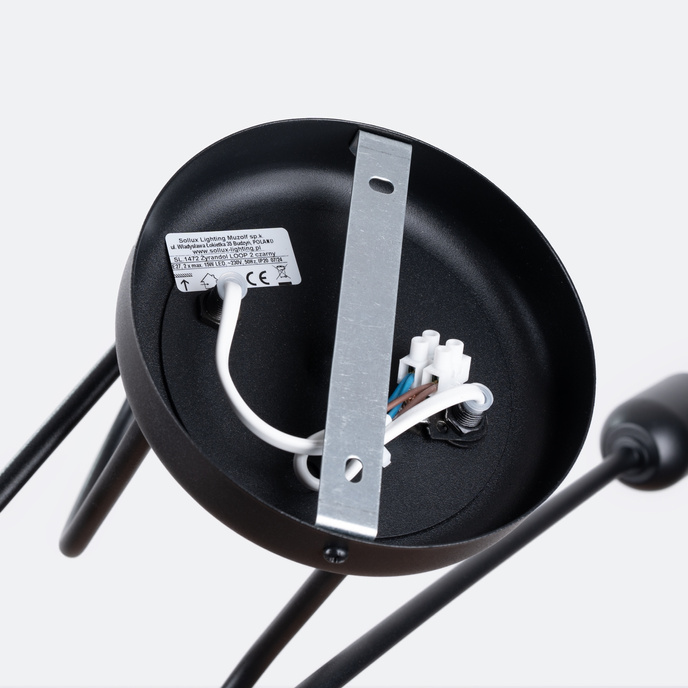 Kroonluchter LOOP 2 zwart