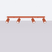 Plafondlamp KARBON 4L rood oker