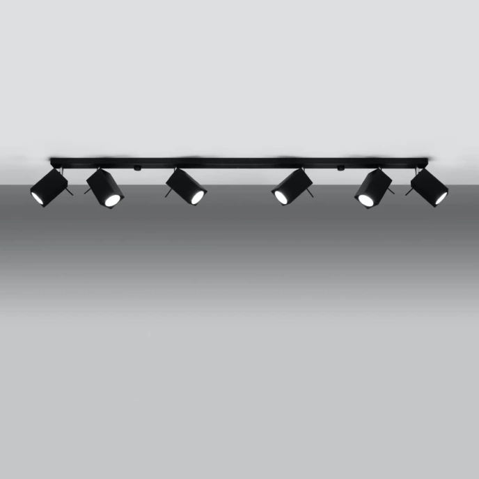 Plafondlamp MERIDA 6L zwart