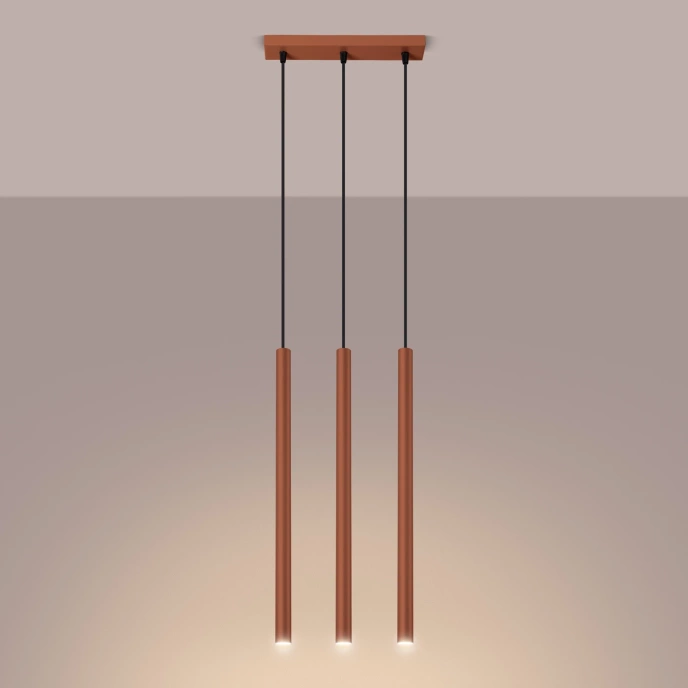 Hanglamp PASTELO 3 rood oker