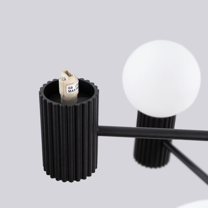 Kroonluchter HALO 6 zwart