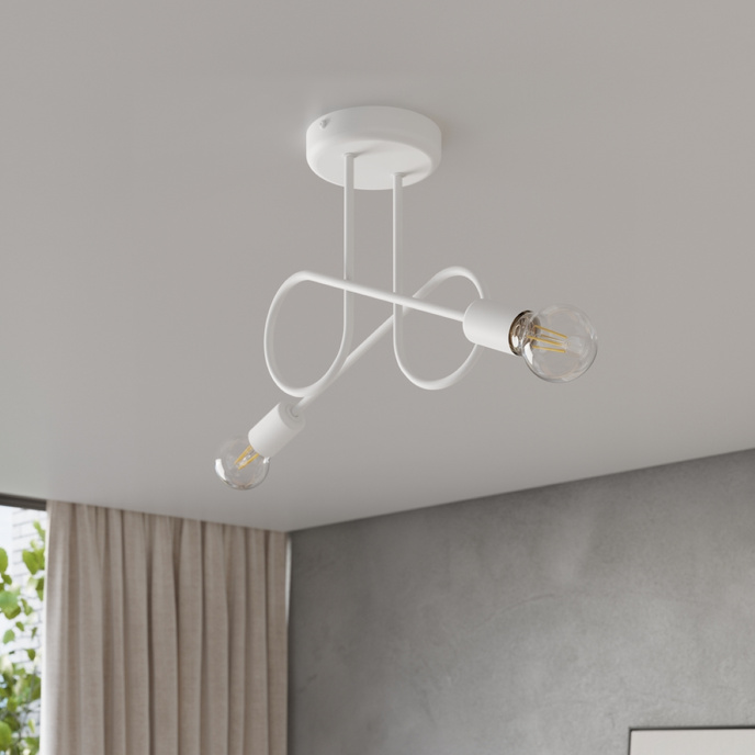 Kroonluchter LOOP 2 wit