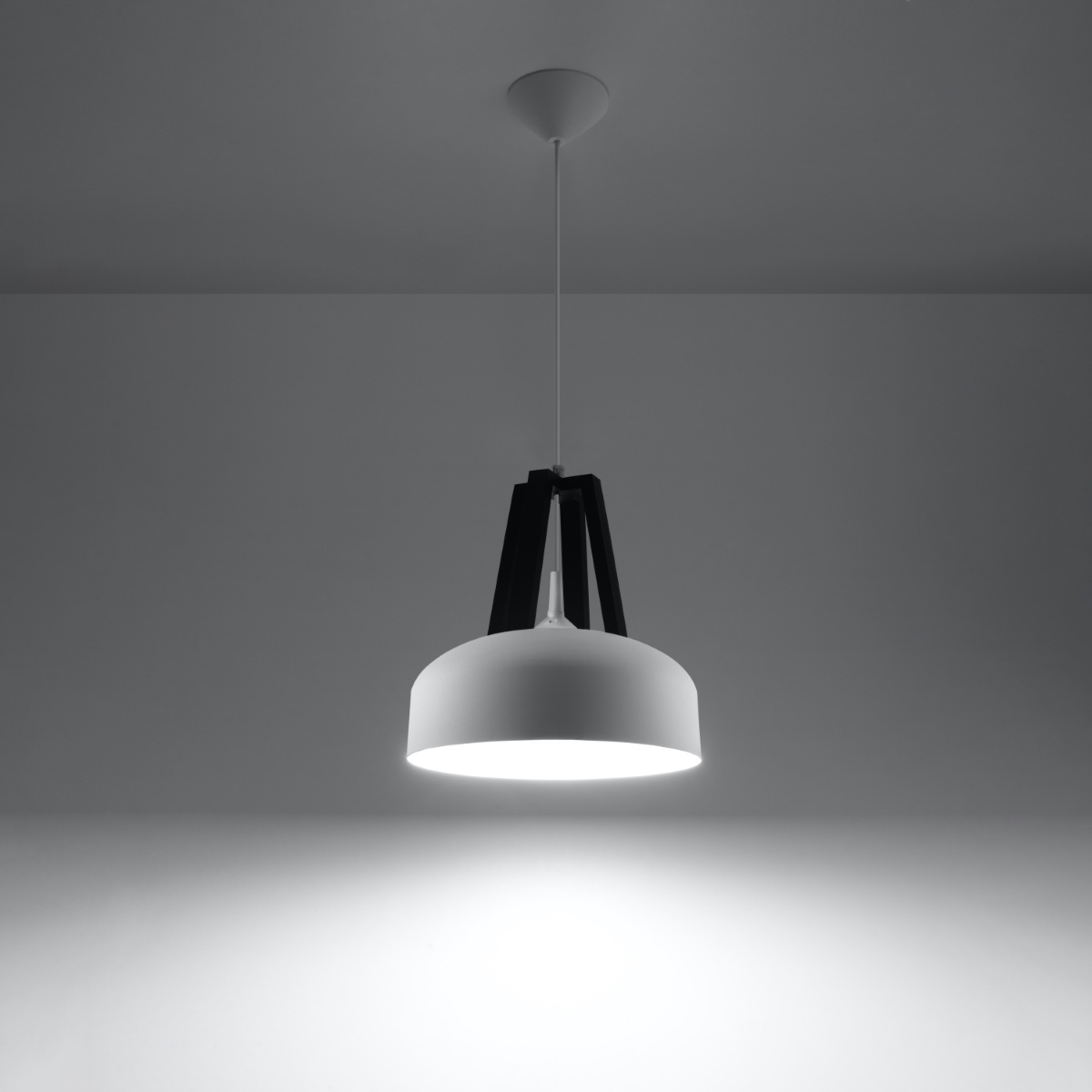 Hanglamp CASCO wit/zwart