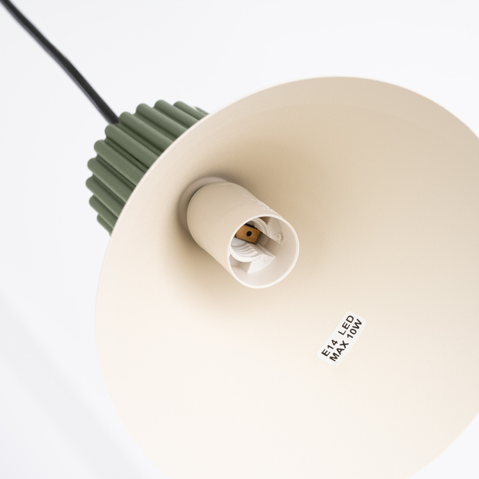 Hanglamp ESTRIA 1 beige/olijfgroen