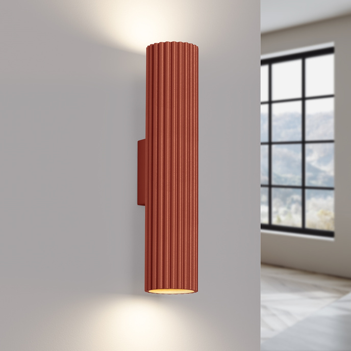 Wandlamp KARBON 30 rood oker